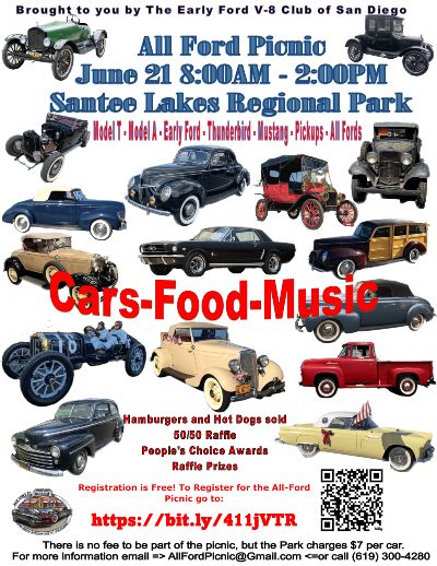 All-Ford Picnic Car Show | 2026 | Santee, CA