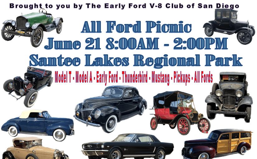 All-Ford Picnic Car Show partial flyer 2025