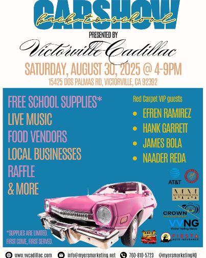 Back To School Car Show flyer 2025
