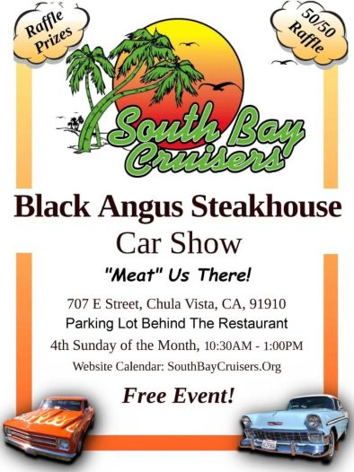 Black Angus Steakhouse Car Show flyer 2024