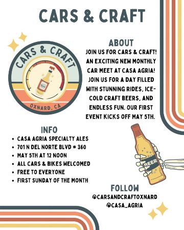 Cars And Craft Meet Up flyer 2024