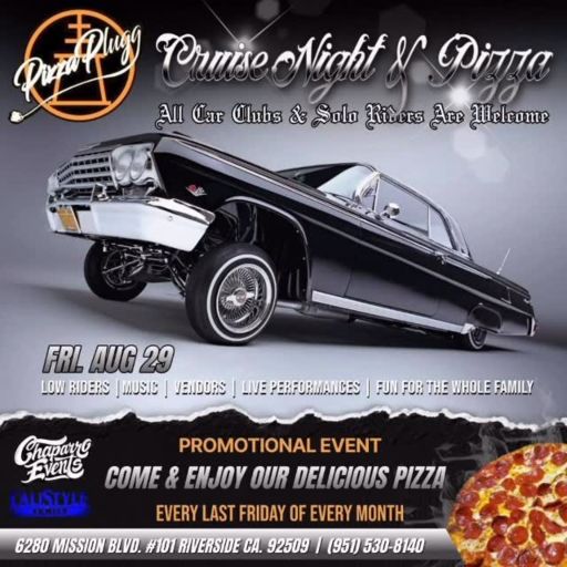 Cruise Night And Pizza flyer 2025