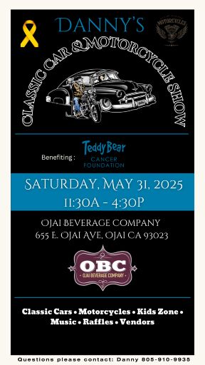 Danny's Classic Car And Motorcycle Show flyer 2025