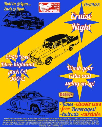 Eagle Rock Trompers Cruise Night flyer 2025