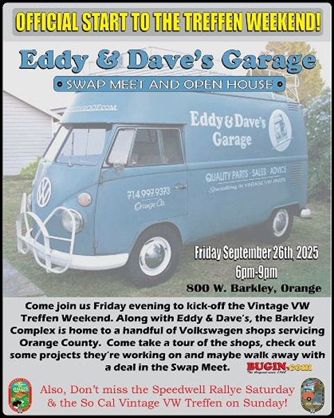 Eddie And Dave's Garage Swap Meet flyer 2025