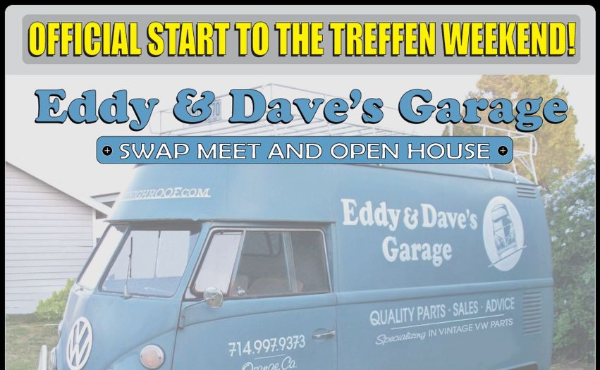 Eddie And Dave's Garage Swap Meet partial flyer 2025