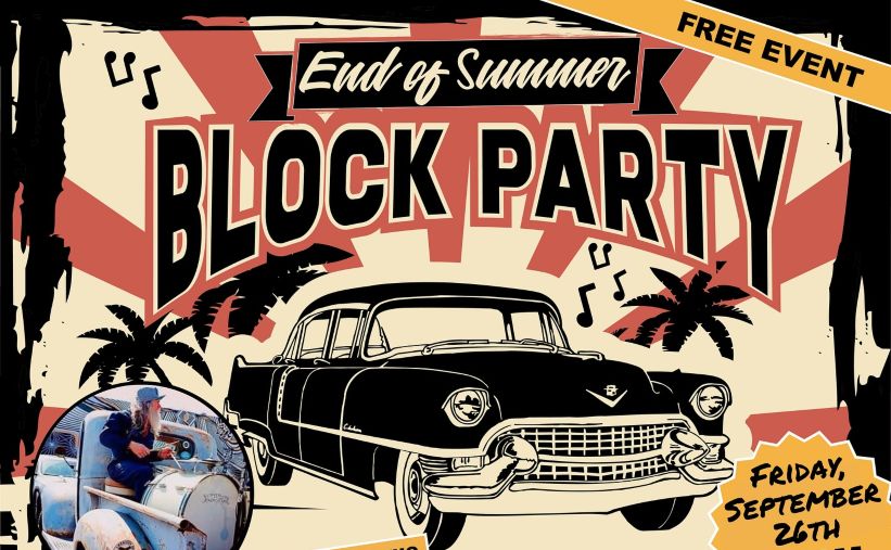 End Of Summer Block Party Car Show partial flyer 2025