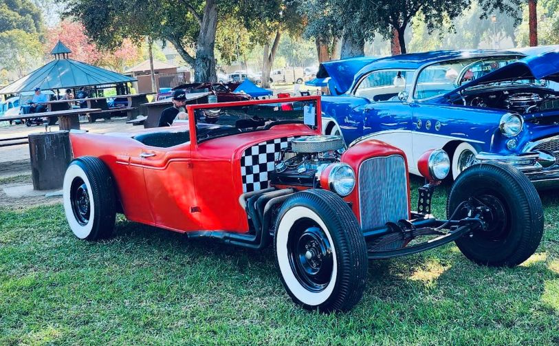 Inland Empire Lighthouse for the Blind facebook pic - red vintage hot rod