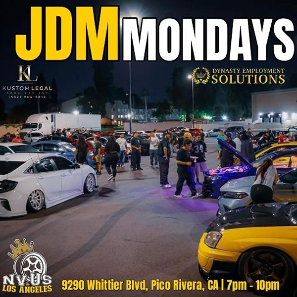 JDM Mondays Car Meet flyer 2025