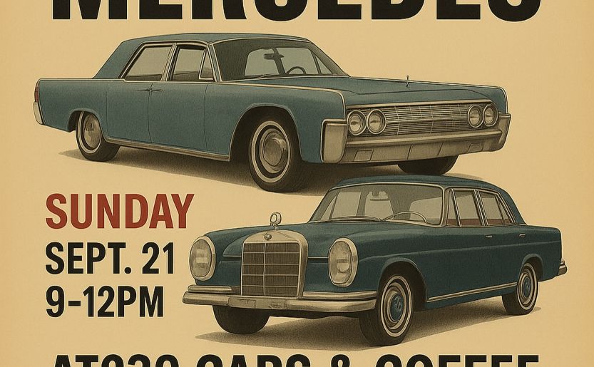 Lincoln vs. Mercedes Car Show partial flyer 2025