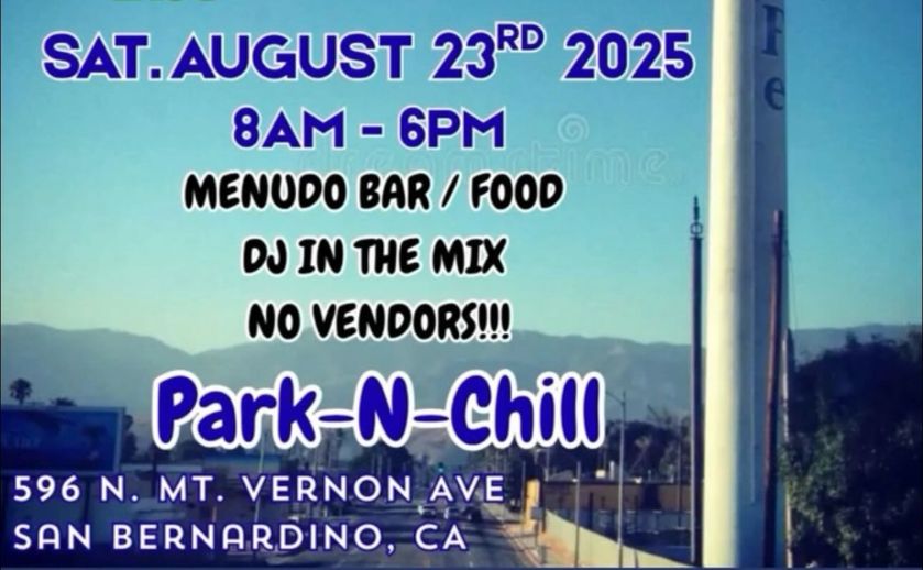 Mt. Vernon Bridge Park-N-Chill Car Meet partial flyer 2025