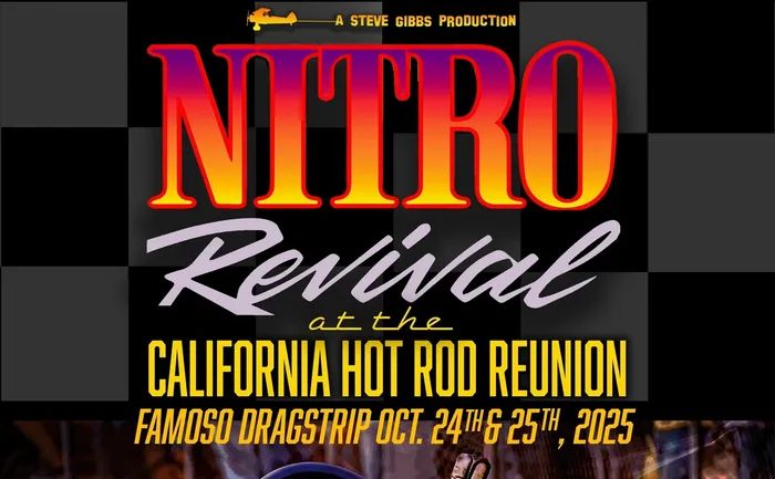 Nitro Revival Vintage Drag Racing Festival partial flyer 2025