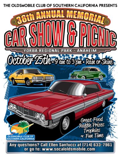 Oldsmobile Club Car Annual Car Show flyer 2025