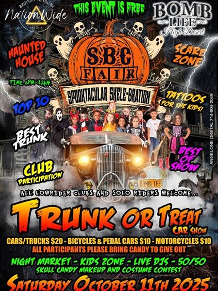 SBC Fair Trunk Or Treat Car Show flyer 2025