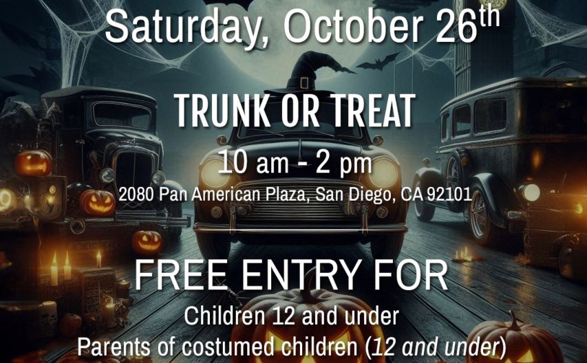 SD Automotive Museum Trunk Or Treat partial flyer 2024