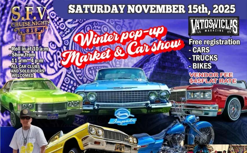 SFV Winter Pop-Up Market And Car Show partial flyer 2025