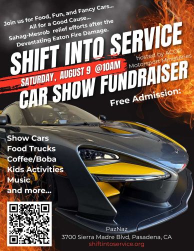 Shift Into Service Car Show flyer 2025