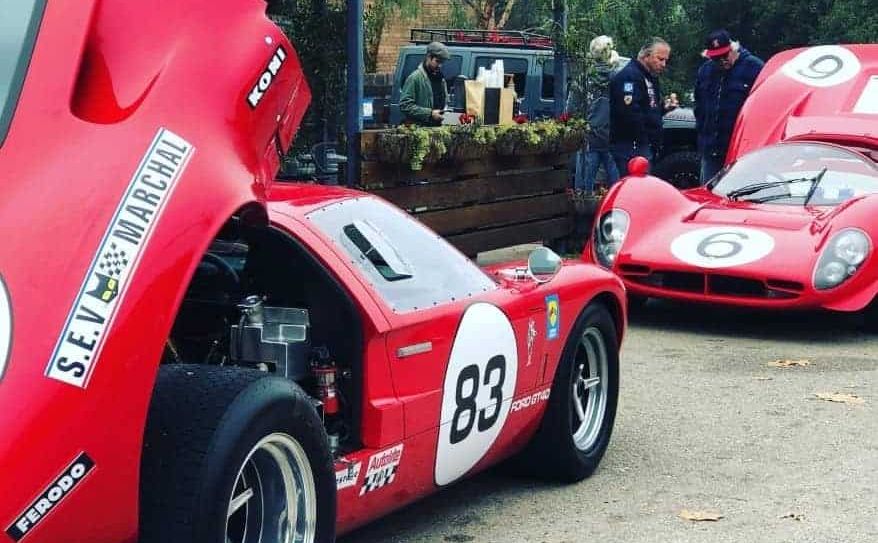 Silverado Cars and Coffee pic two Ferrari racecars