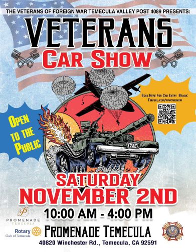 Temecula Veterans Car Show flyer 2024