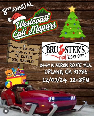 Westcoast Cali Mopars Toy Drive Car Show flyer 2024